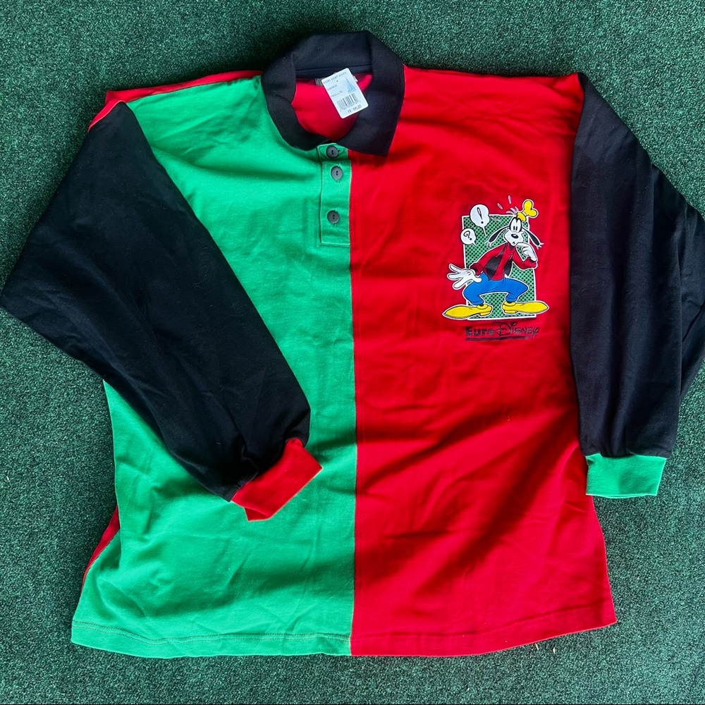 Rare euro Disney goofy color long longsleeve brand new